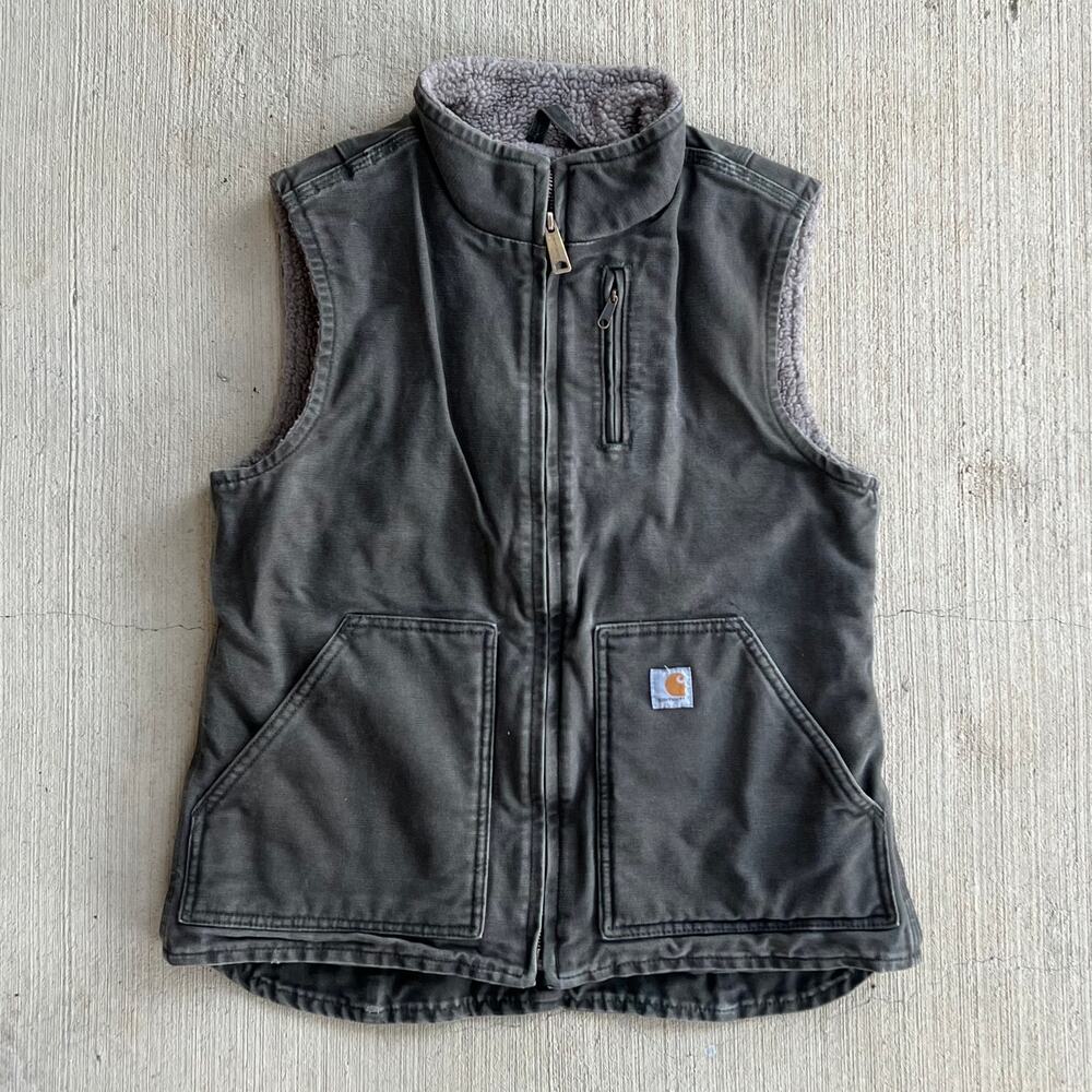 Carhartt WOMENS WV001 green work wear vest